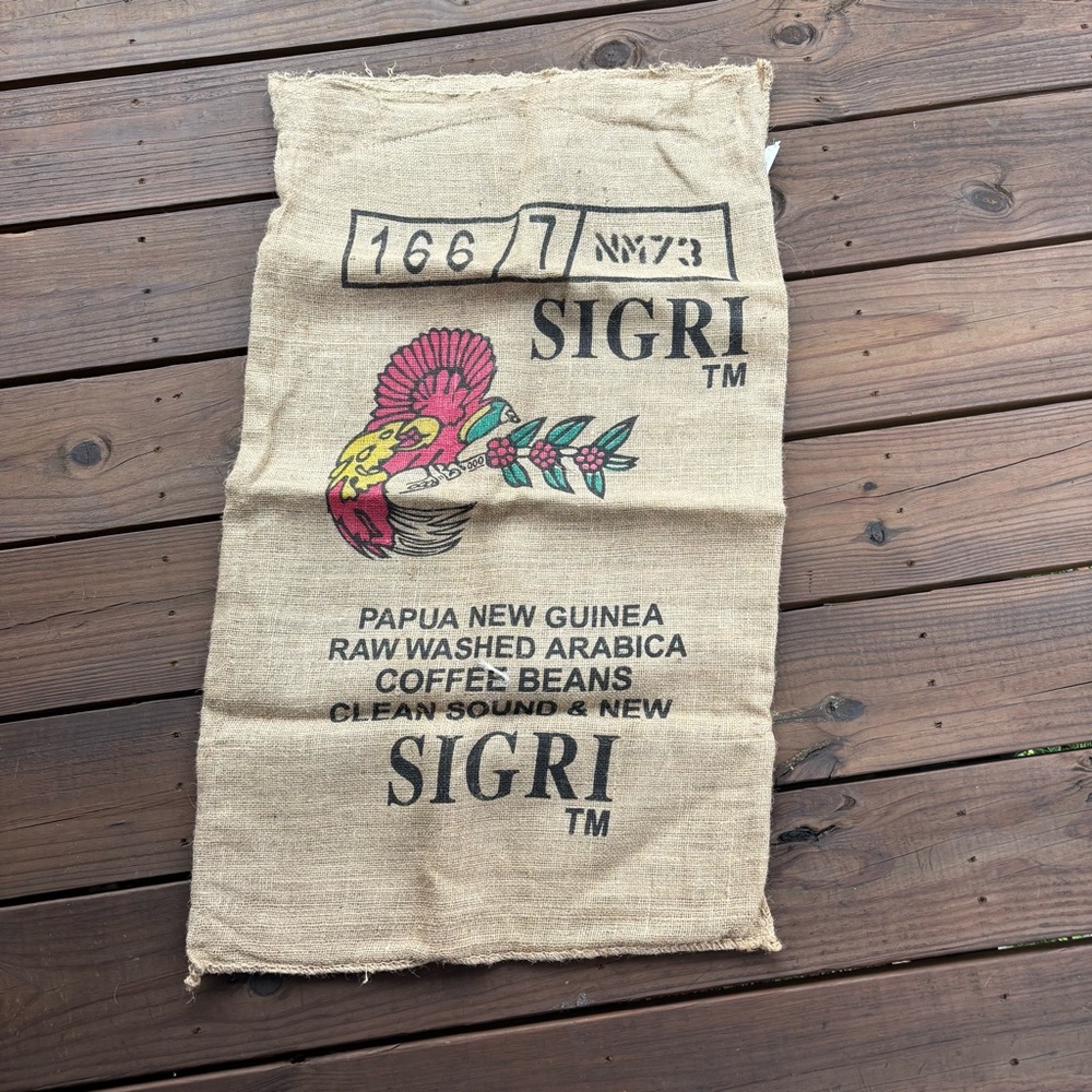 3 Burlap Coffee Sacks For Crafting or Decor - Picture 3 of 11